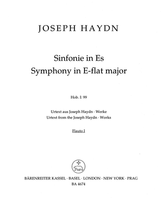 Book cover for Londoner Symphony, No. 7 E flat major Hob.I:99