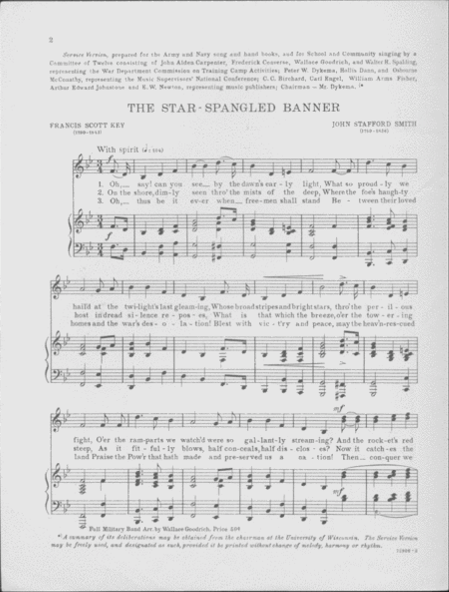 The Star Spangled Banner Medium Voice scores gallery preview page 2