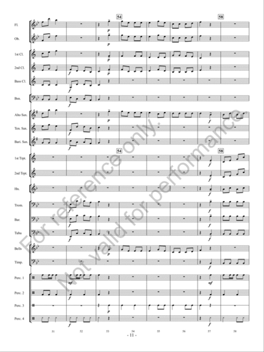 Cowbell Lullaby Concert Band scores gallery preview page 12