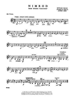 Nimrod (from Elgar's Variations): 4th F Horn