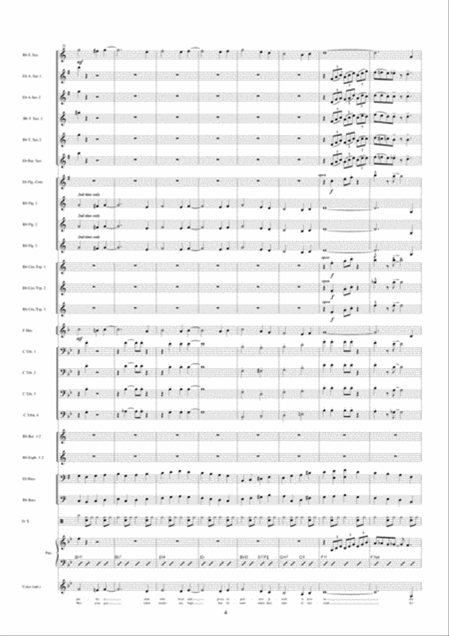 Diamonds Are A Girl's Best Friend Fanfare Band scores gallery preview page 5