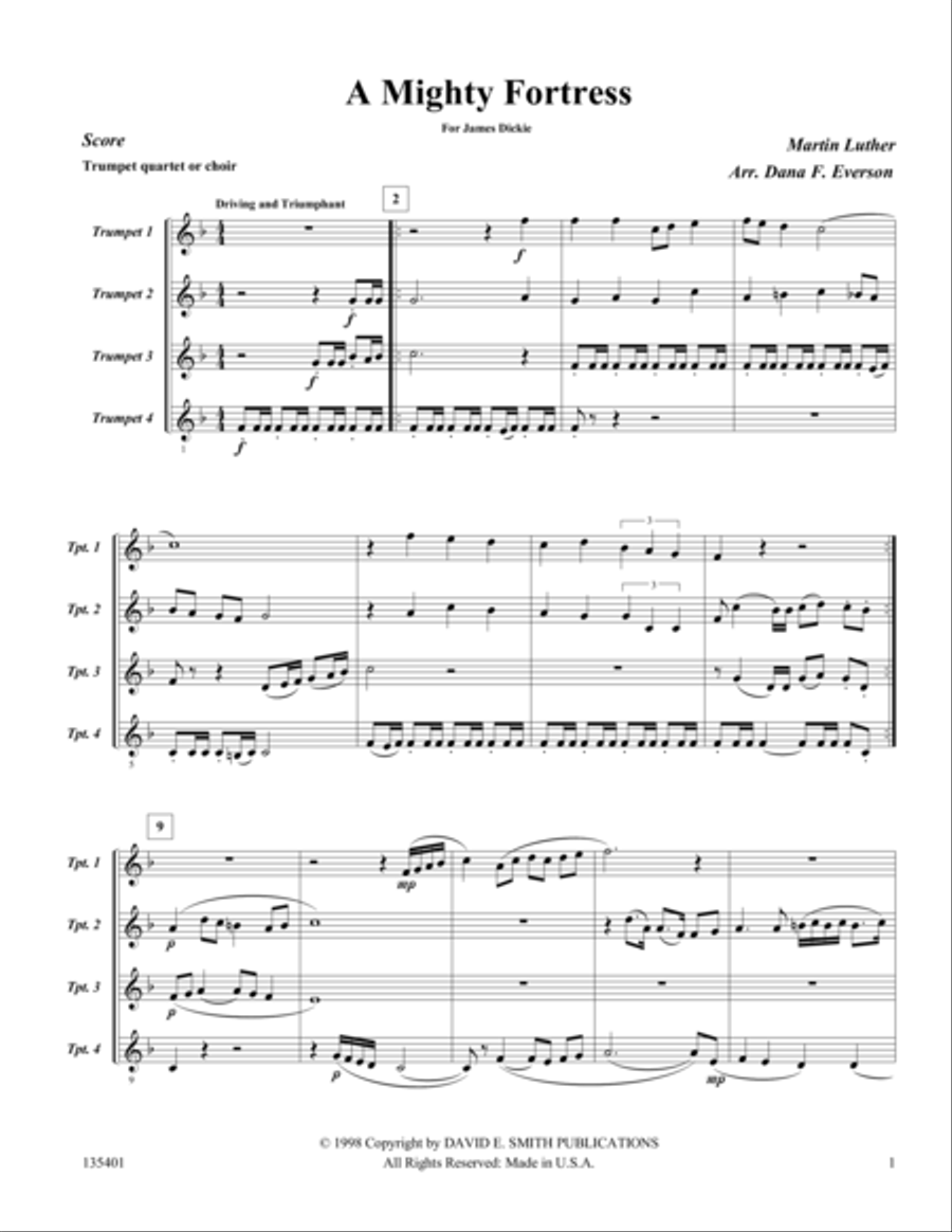 A Mighty Fortress Trumpet scores gallery preview page 2