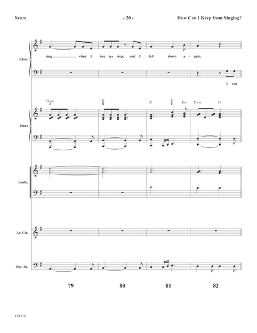 How Can I Keep From Singing? Choir scores gallery preview page 21