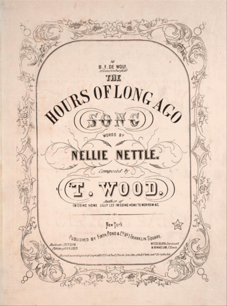 The Hours of Long Ago. Song 4-Part scores gallery preview page 1