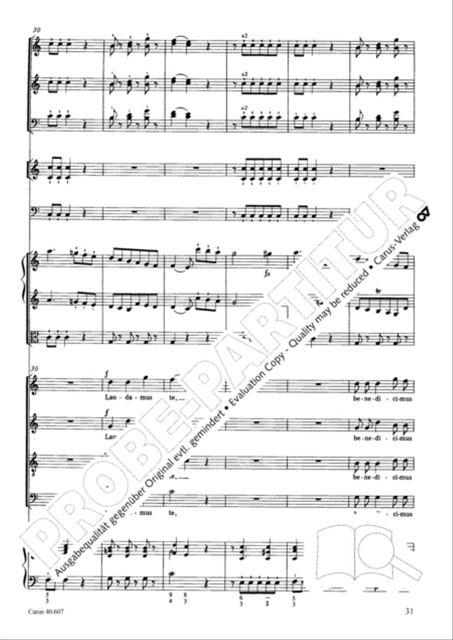 Mass in time of war (Missa in tempore belli) 4-Part scores gallery preview page 42