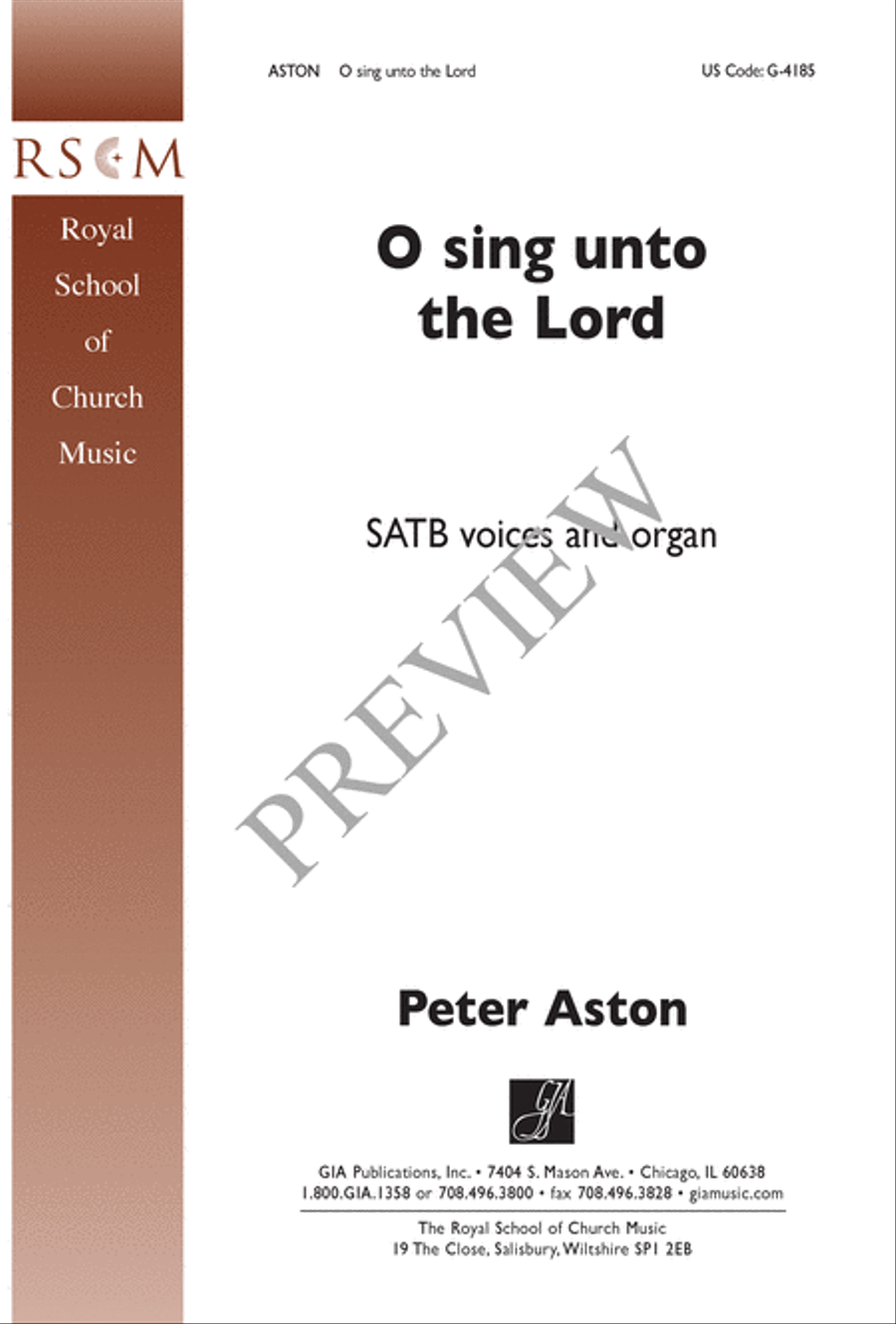 O Sing unto the Lord 4-Part scores gallery preview page 2