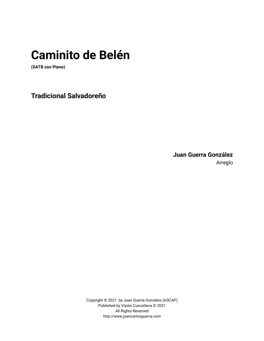 Caminito de Belén 4-Part scores gallery preview page 1