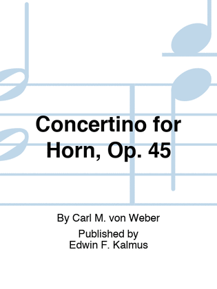 Book cover for Concertino for Horn, Op. 45