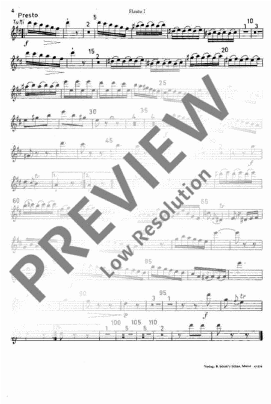 Symphony No. 1 Flute scores gallery preview page 5