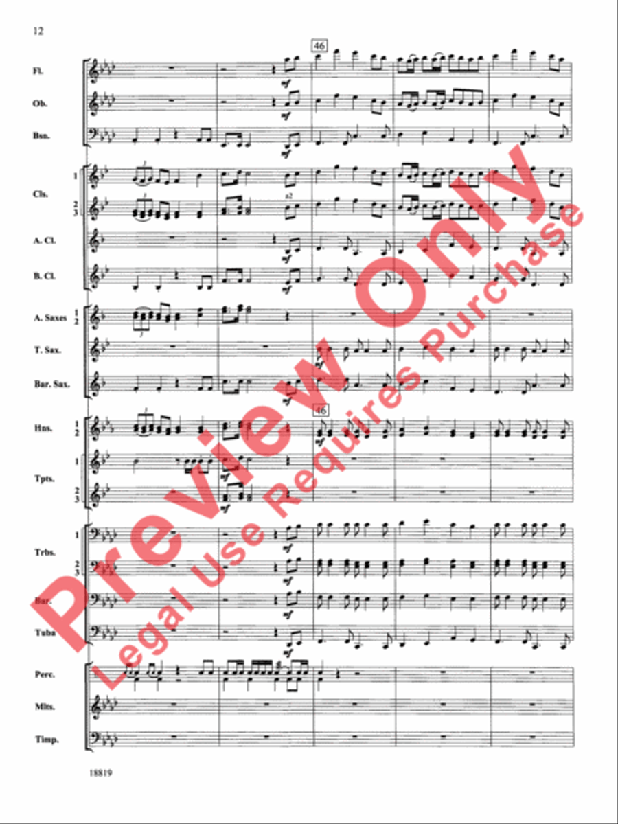 Grays Harbor March Concert Band scores gallery preview page 13