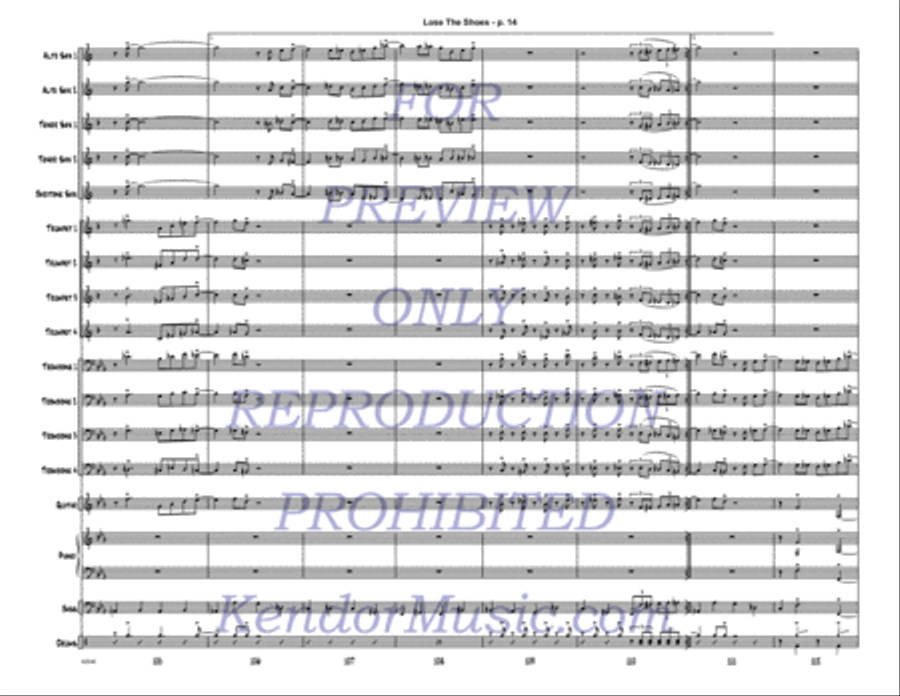 Lose The Shoes (Full Score) Jazz Ensemble scores gallery preview page 15