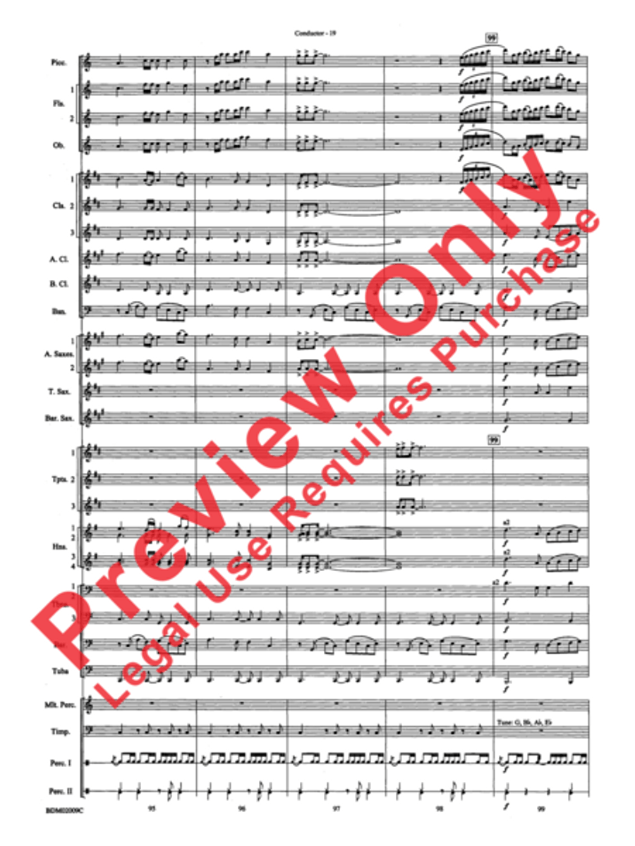 Thine Alabaster Cities Gleam (A Message of Hope for America) Concert Band scores gallery preview page 21