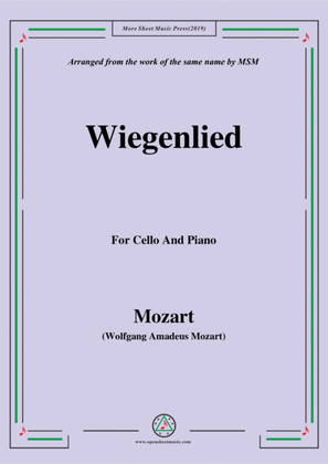 Book cover for Mozart-Wiegenlied,for Cello and Piano