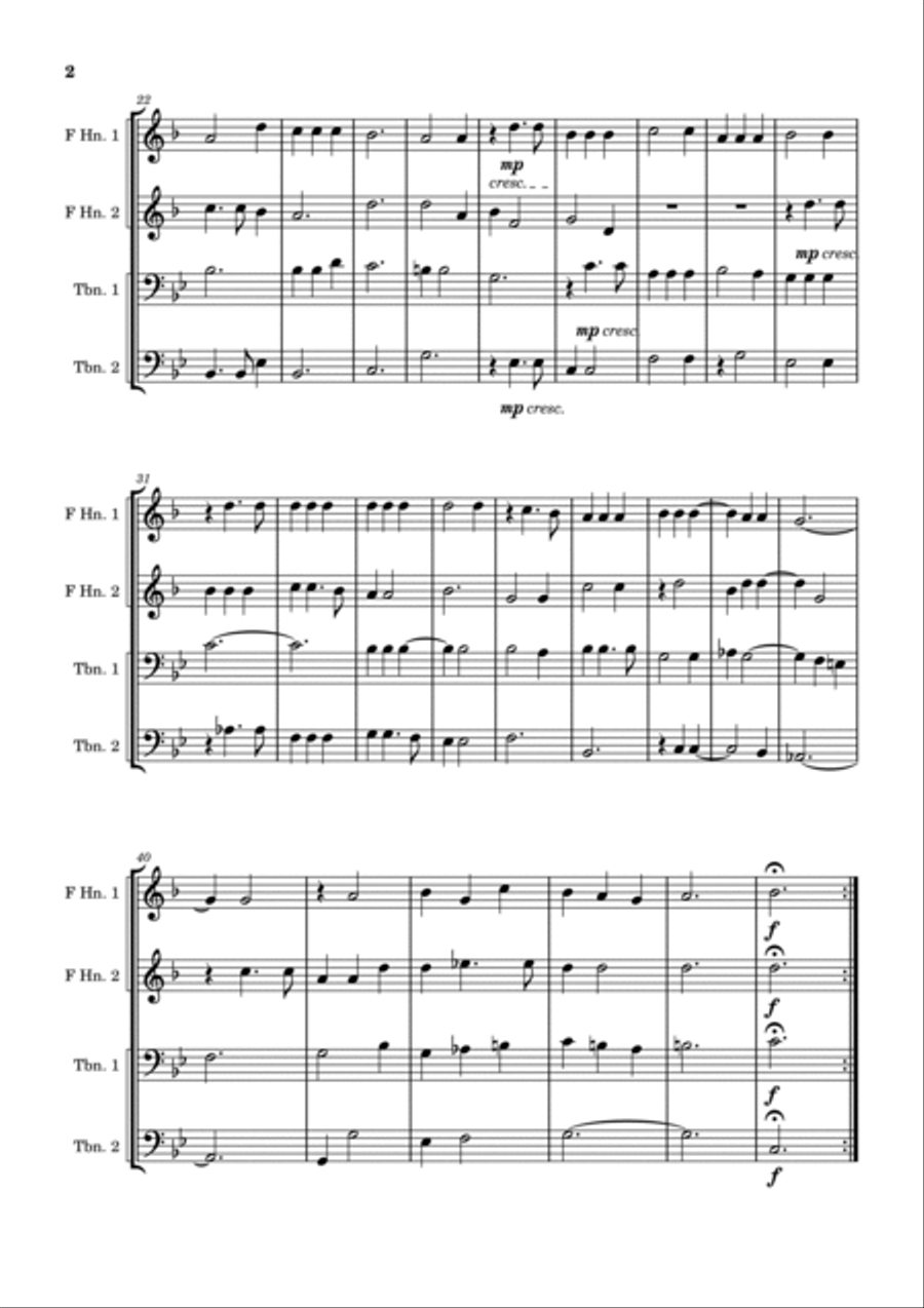 Madre, la de los primores Brass Quartet scores gallery preview page 2