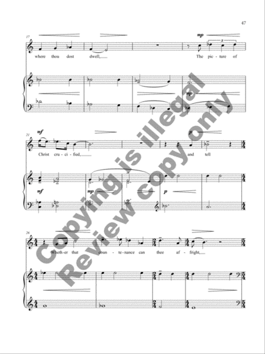 The Holy Sonnets of John Donne: 9 Songs for Tenor and Piano on Sonnets by John Donne Tenor Voice scores gallery preview page 15