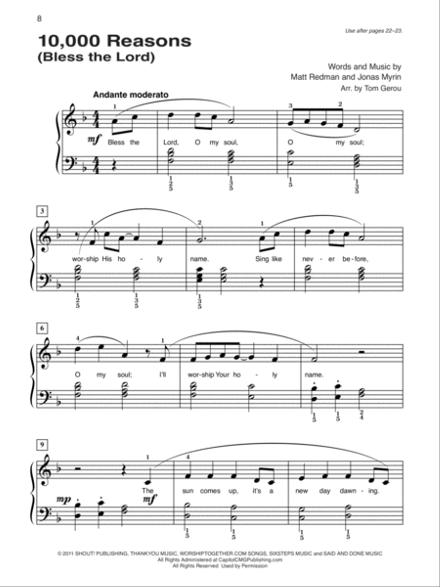 Alfred's Basic Piano Course Praise Hits, Level 3 Piano Method scores gallery preview page 17