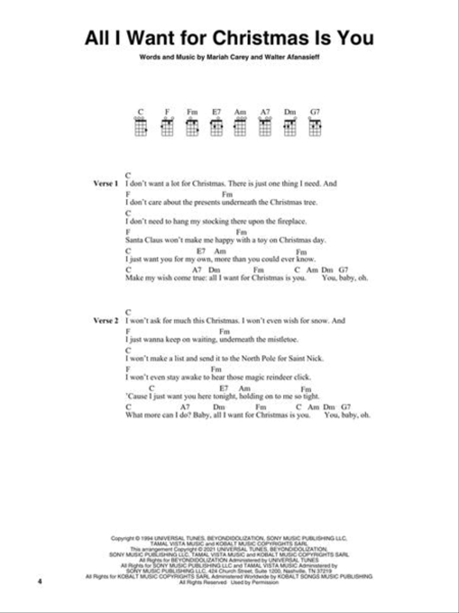 Christmas Songs for Solo Fingerstyle Ukulele Ukulele scores gallery preview page 5