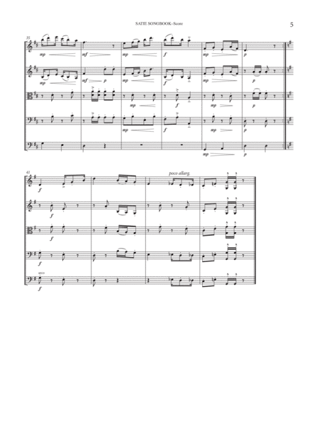 SATIE SONGBOOK FOR STRINGS (A) image number null