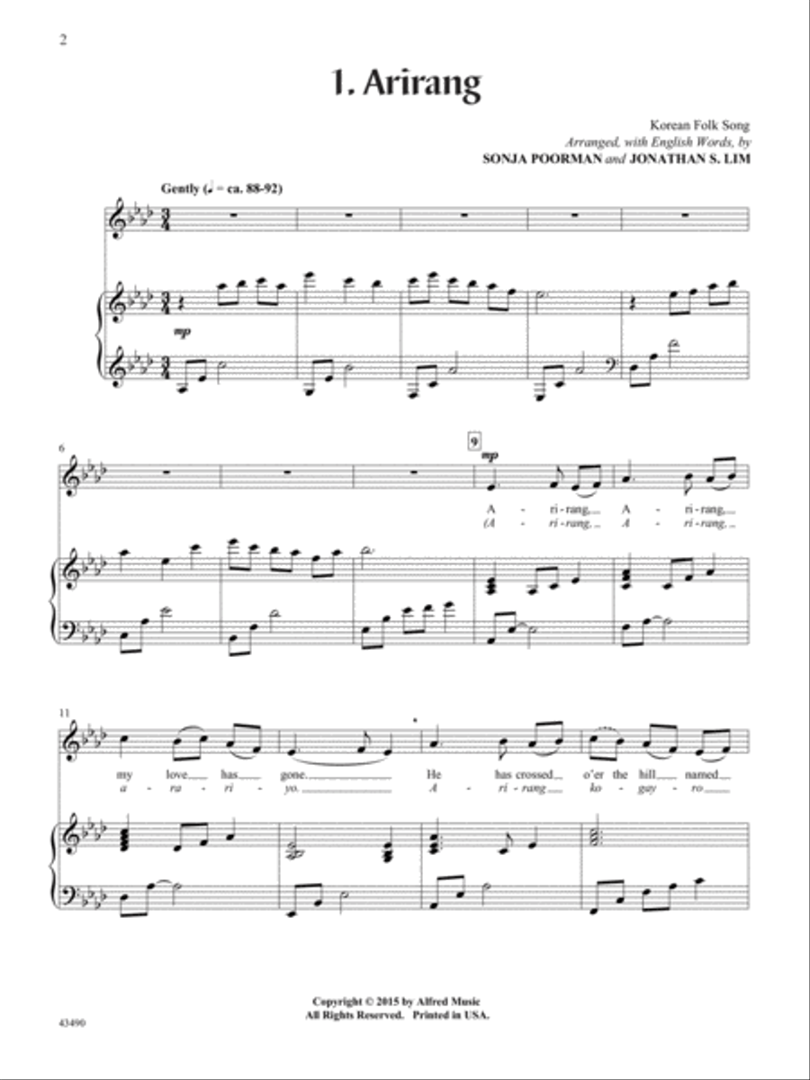 Songs of the Far East for Solo Singers Medium-High Voice scores gallery preview page 3