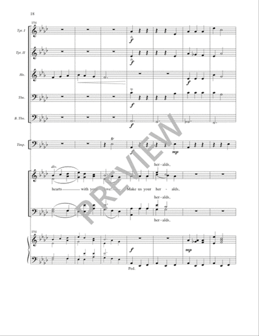 Drawn by His Word - Full Score and Parts Horn scores gallery preview page 19