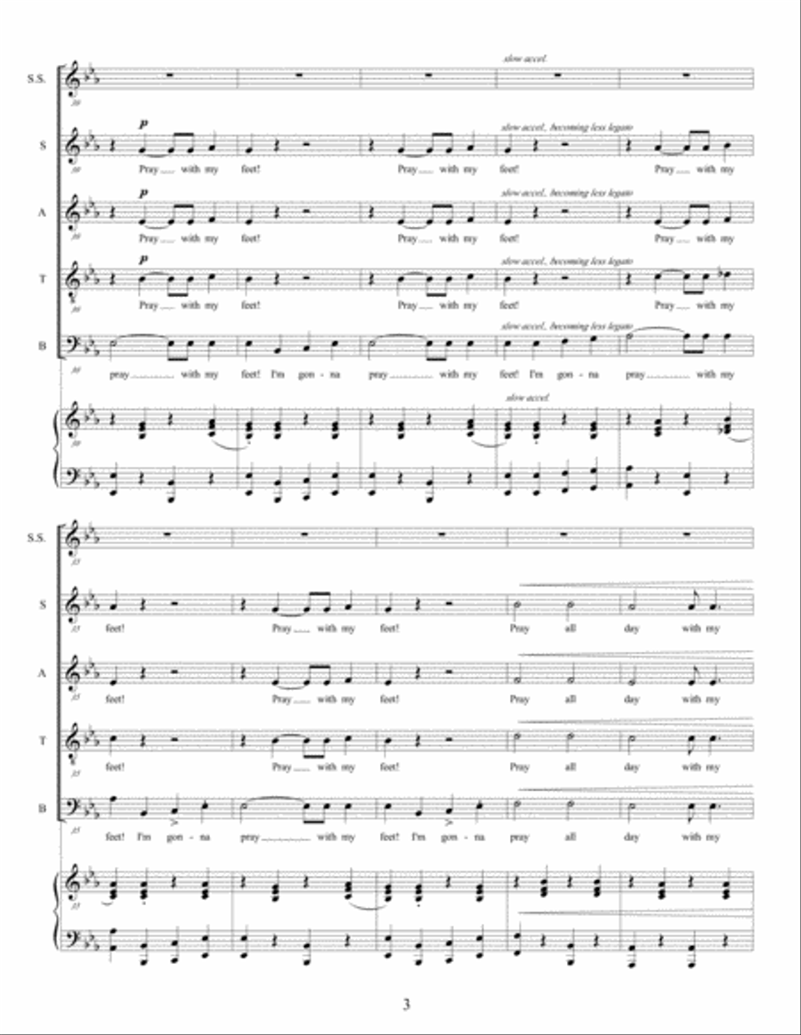 Pray With My Feet Pray With My Feet 4-Part scores gallery preview page 5