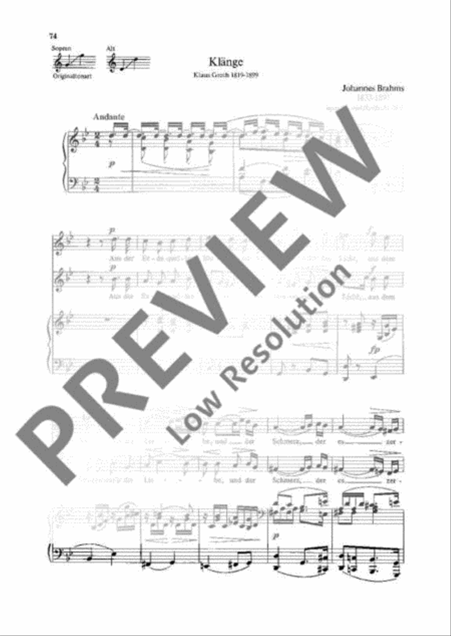 Klänge (Duett) Voice scores gallery preview page 2