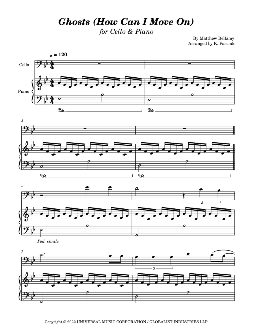 Ghosts (How Can I Move On) Piano scores gallery preview page 3