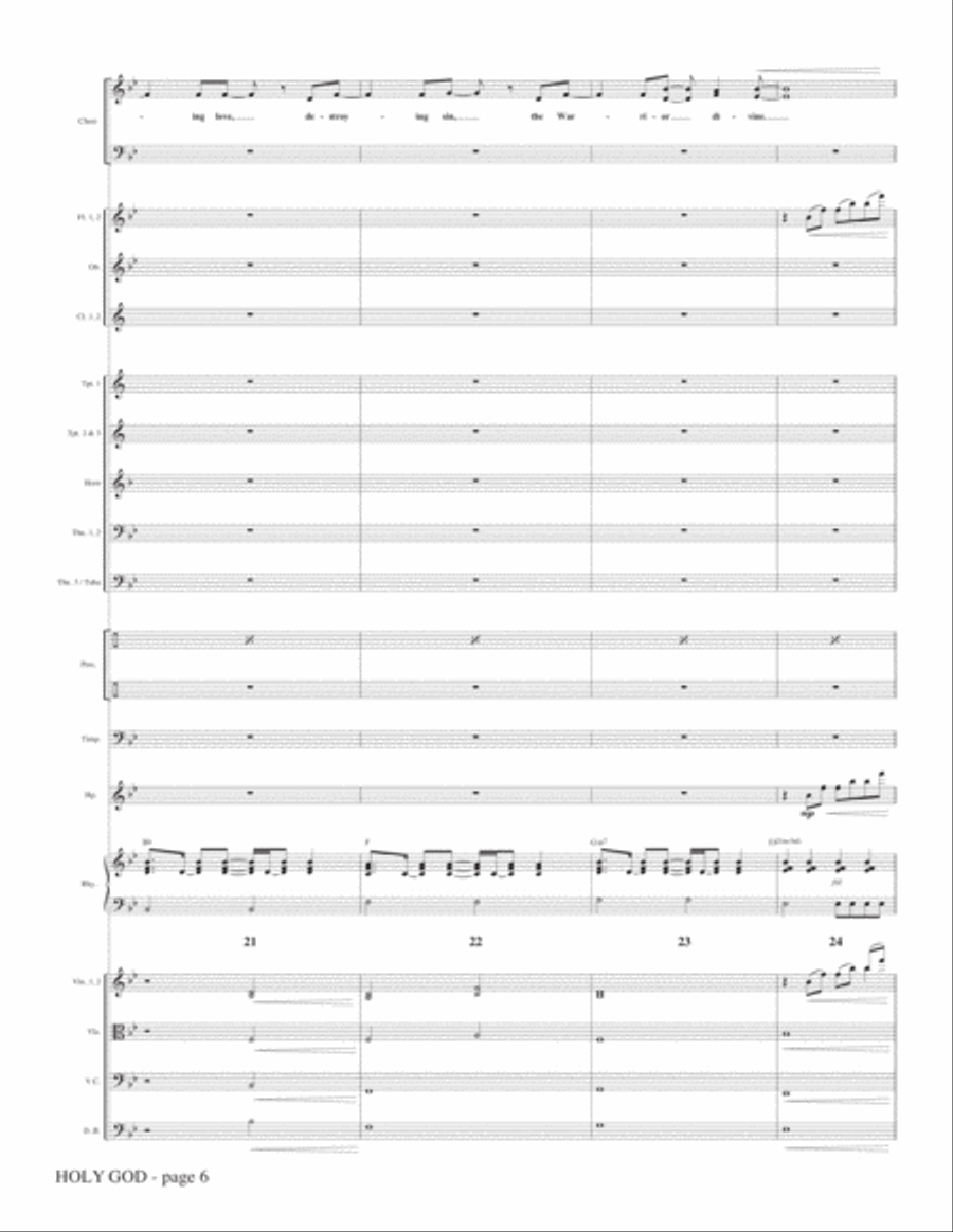 Holy God - Full Score Holy God - Full Score Choir scores gallery preview page 6