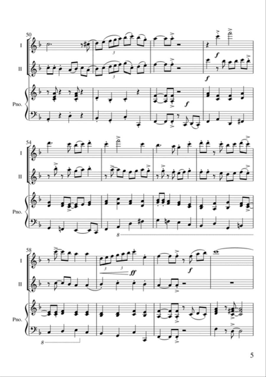 Ding Dong Jazzily on High Flute Duet scores gallery preview page 5