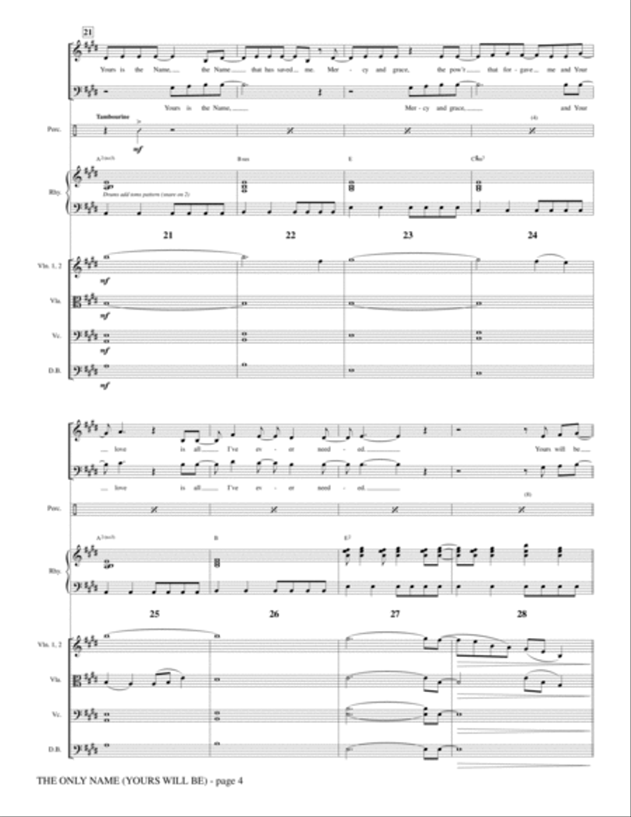 The Only Name (Yours Will Be) - Full Score Choir scores gallery preview page 4