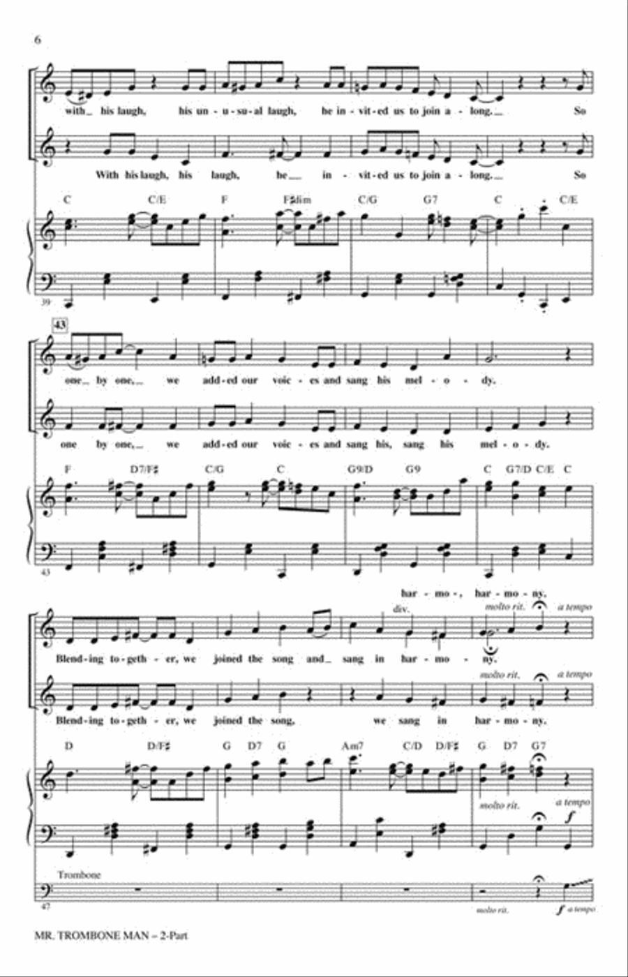 Mr. Trombone Man Choir scores gallery preview page 2