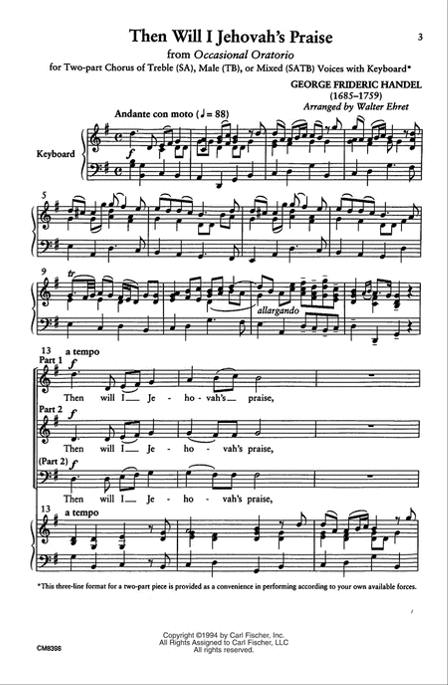 Then Will I Jehovah's Praise 4-Part scores gallery preview page 2