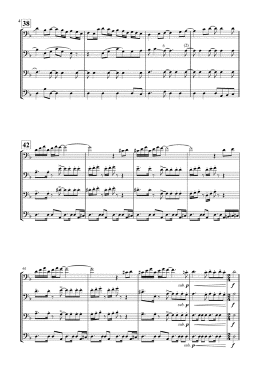The Eve Of The War Brass Quartet scores gallery preview page 6