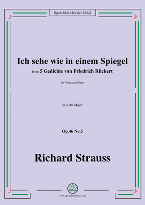 Book cover for Richard Strauss-Ich sehe wie in einem Spiegel,in A flat Major