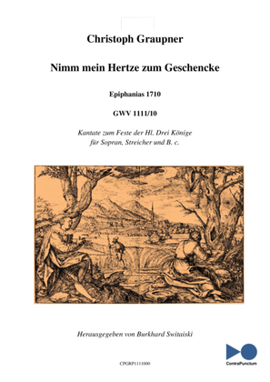 Book cover for Graupner Christoph Cantata Nimm mein Hertze zum Geschencke GWV 1111/10