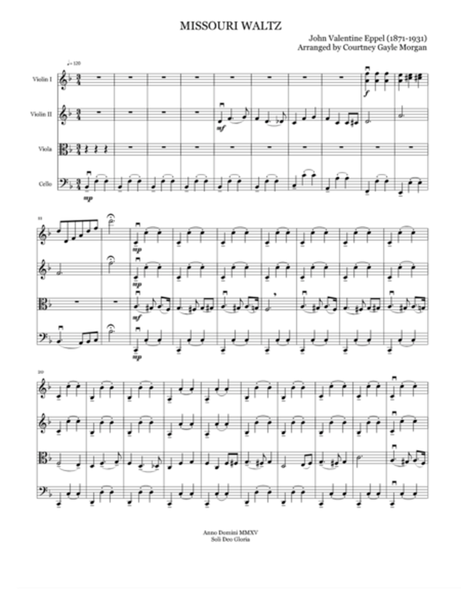 MISSOURI WALTZ (String Quartet Arrangement)