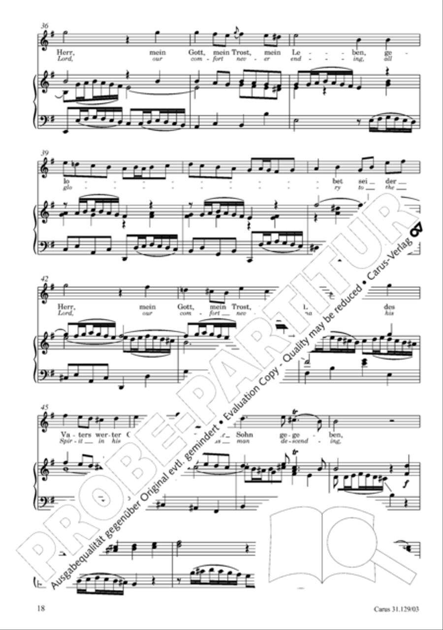 All glory to the Lord, our God (Gelobet sei der Herr, mein Gott) 4-Part scores gallery preview page 21