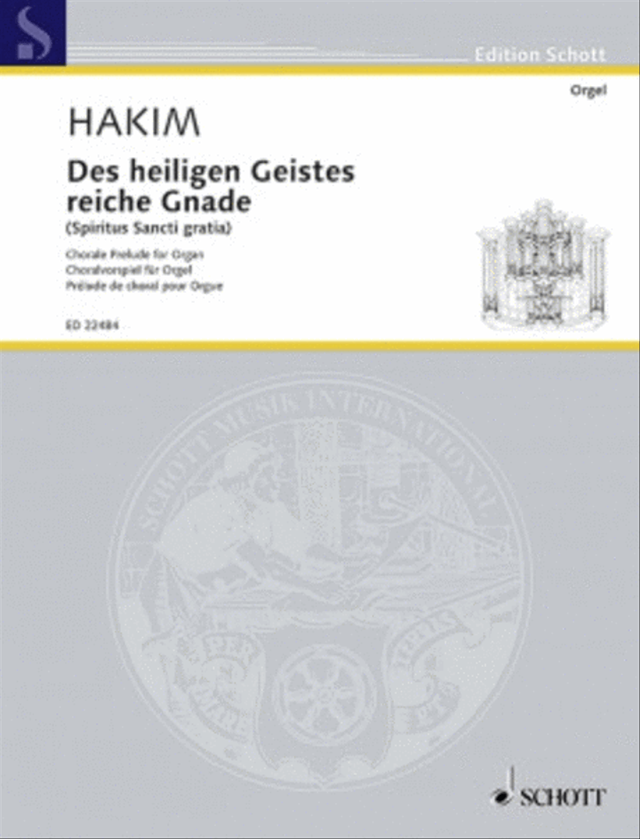 Des Heiligen Geistes Reiche Gnade -spiritus Sancti Gratiachroal Prelude For Organ Organ Solo scores gallery preview page 1