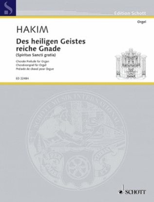 Book cover for Des Heiligen Geistes Reiche Gnade -spiritus Sancti Gratiachroal Prelude For Organ