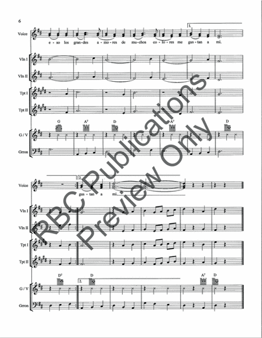 De Colores Mariachi (Score) Voice scores gallery preview page 8