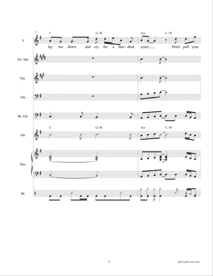Don't Pull Your Love Alto Saxophone scores gallery preview page 6