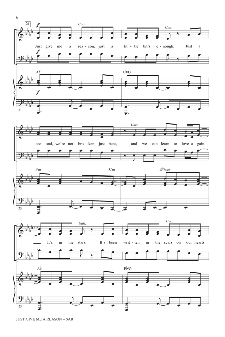 Just Give Me A Reason 3-Part scores gallery preview page 5
