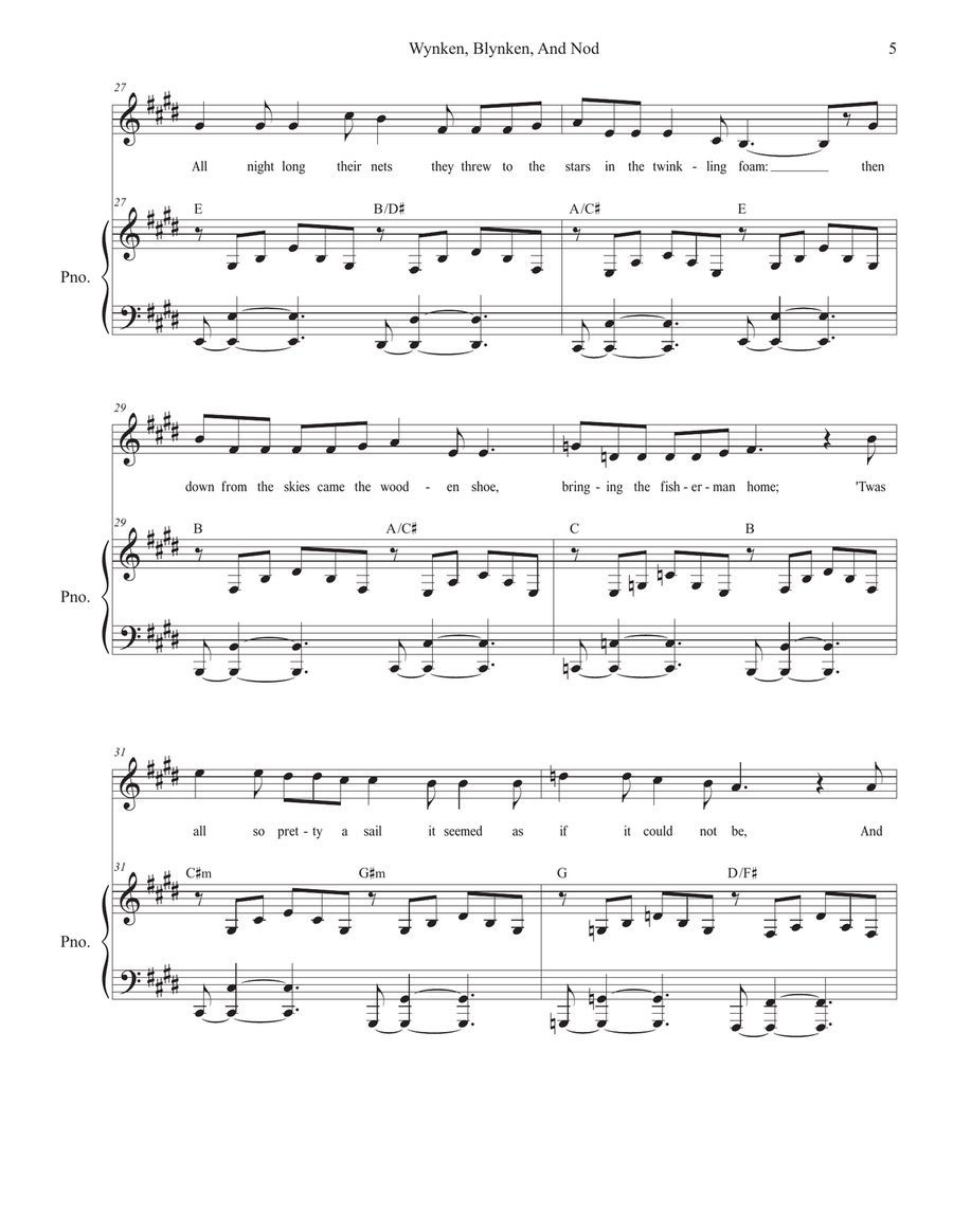 Wynken, Blynken, And Nod (Unison choir) by Stephen DeCesare Unison Choir - Digital Sheet Music page 5