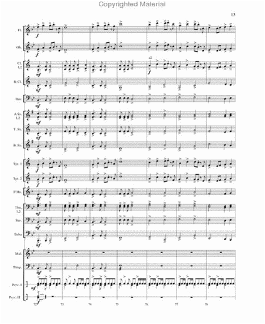 Flight From the Hills Flight From the Hills Concert Band scores gallery preview page 12