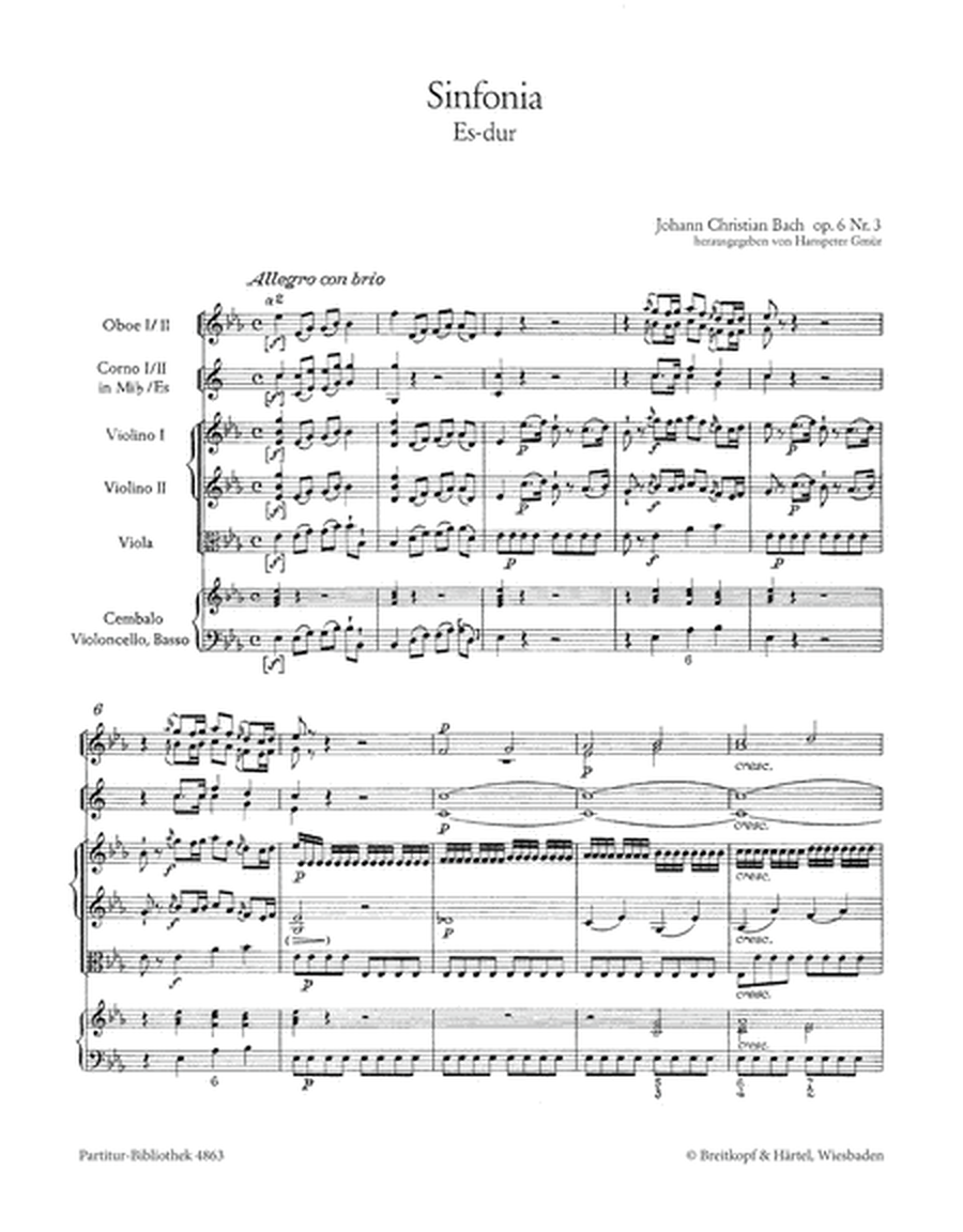 Sinfonia in Eb major Op. 6 No. 3