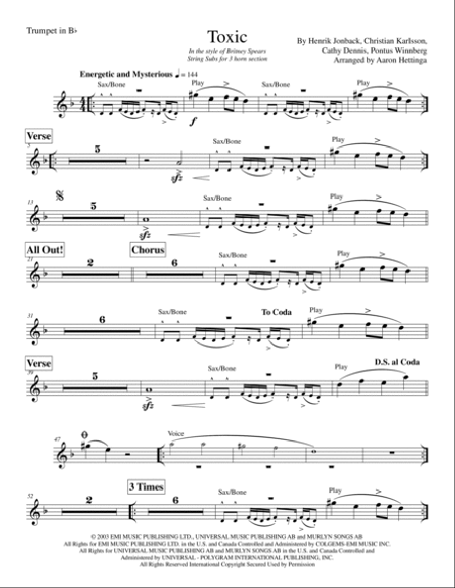 Toxic Small Ensemble scores gallery preview page 3