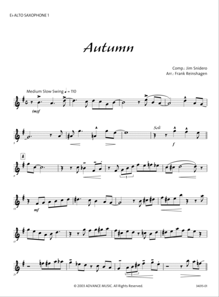 Autumn Autumn Big Band scores gallery preview page 2