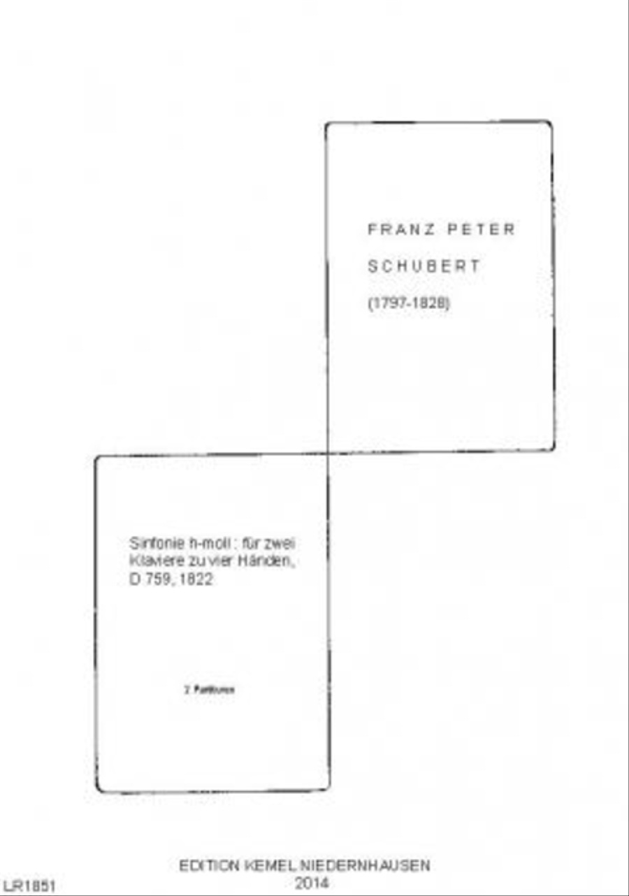 Sinfonie h-moll Piano Duet scores gallery preview page 1