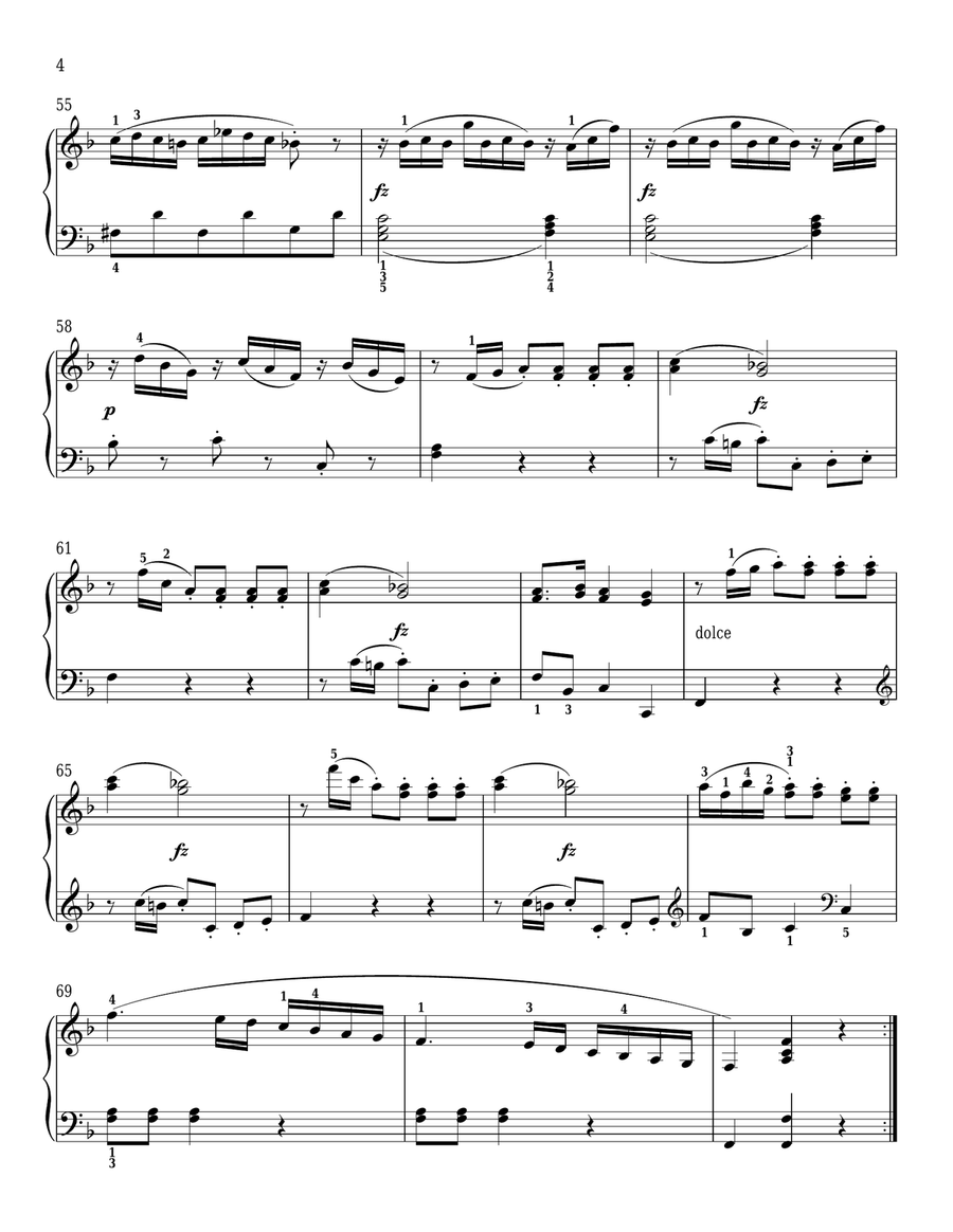 Sonatina In F Major, Op. 36, No. 4 Piano Solo scores gallery preview page 4