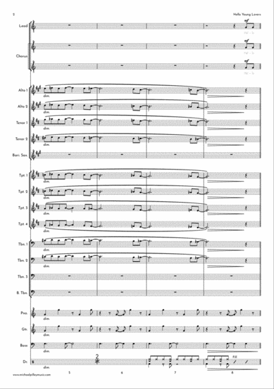Hello, Young Lovers Jazz Ensemble scores gallery preview page 3